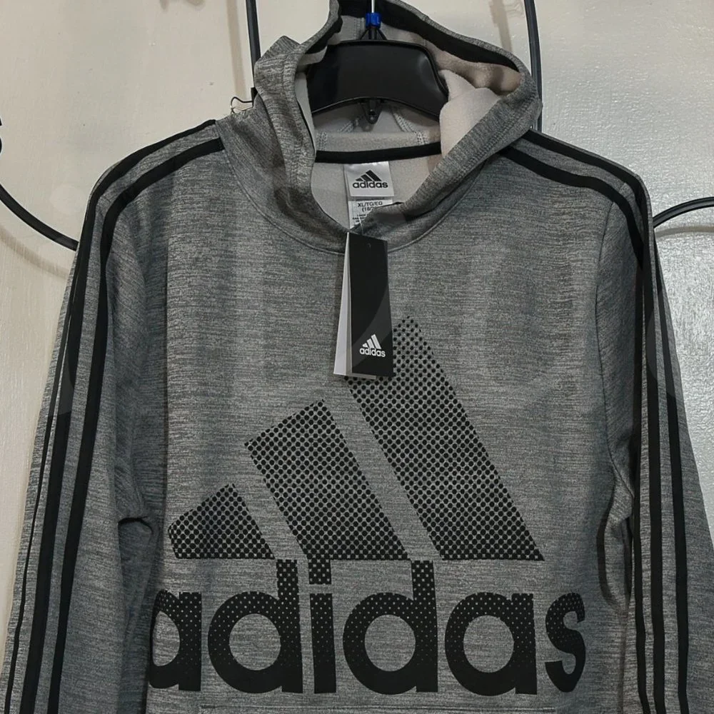 adidas Youth Tech‎ Fleece Hoodie, Gray